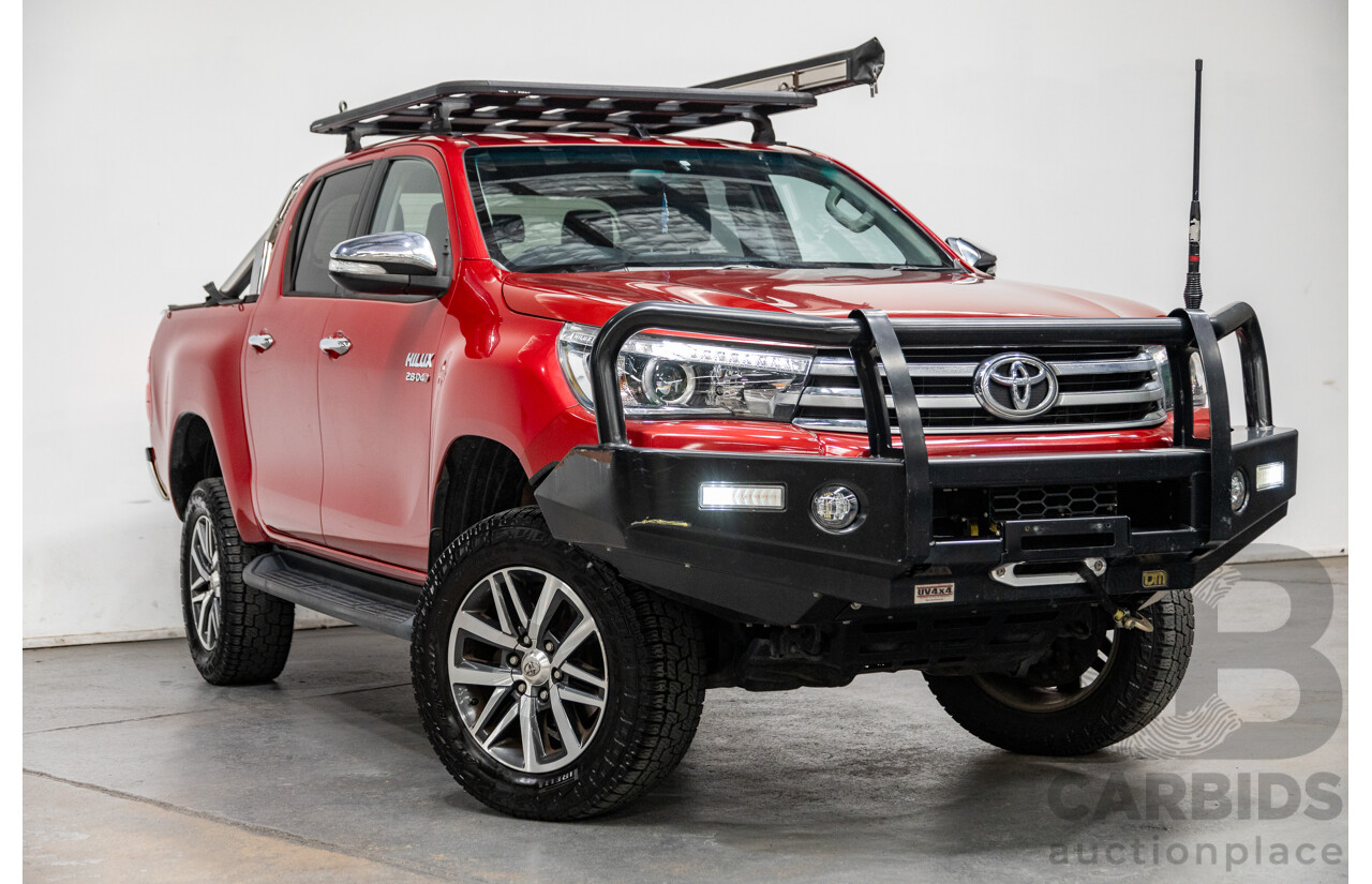 3/2016 Toyota Hilux SR5 (4x4) N80 GUN126R 4d Dual Cab Utility Olympia Red Metallic Turbo Diesel 2.8L