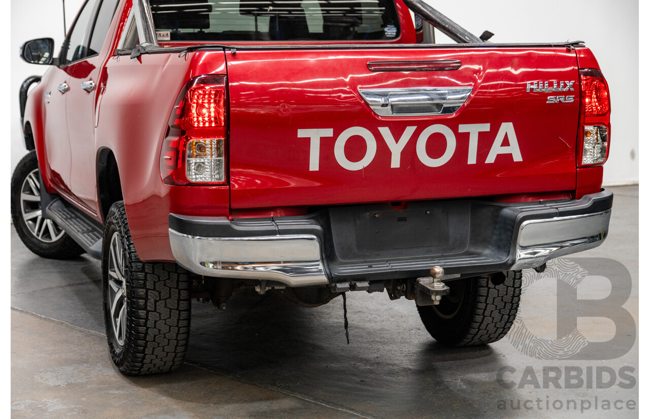 3/2016 Toyota Hilux SR5 (4x4) N80 GUN126R 4d Dual Cab Utility Olympia Red Metallic Turbo Diesel 2.8L