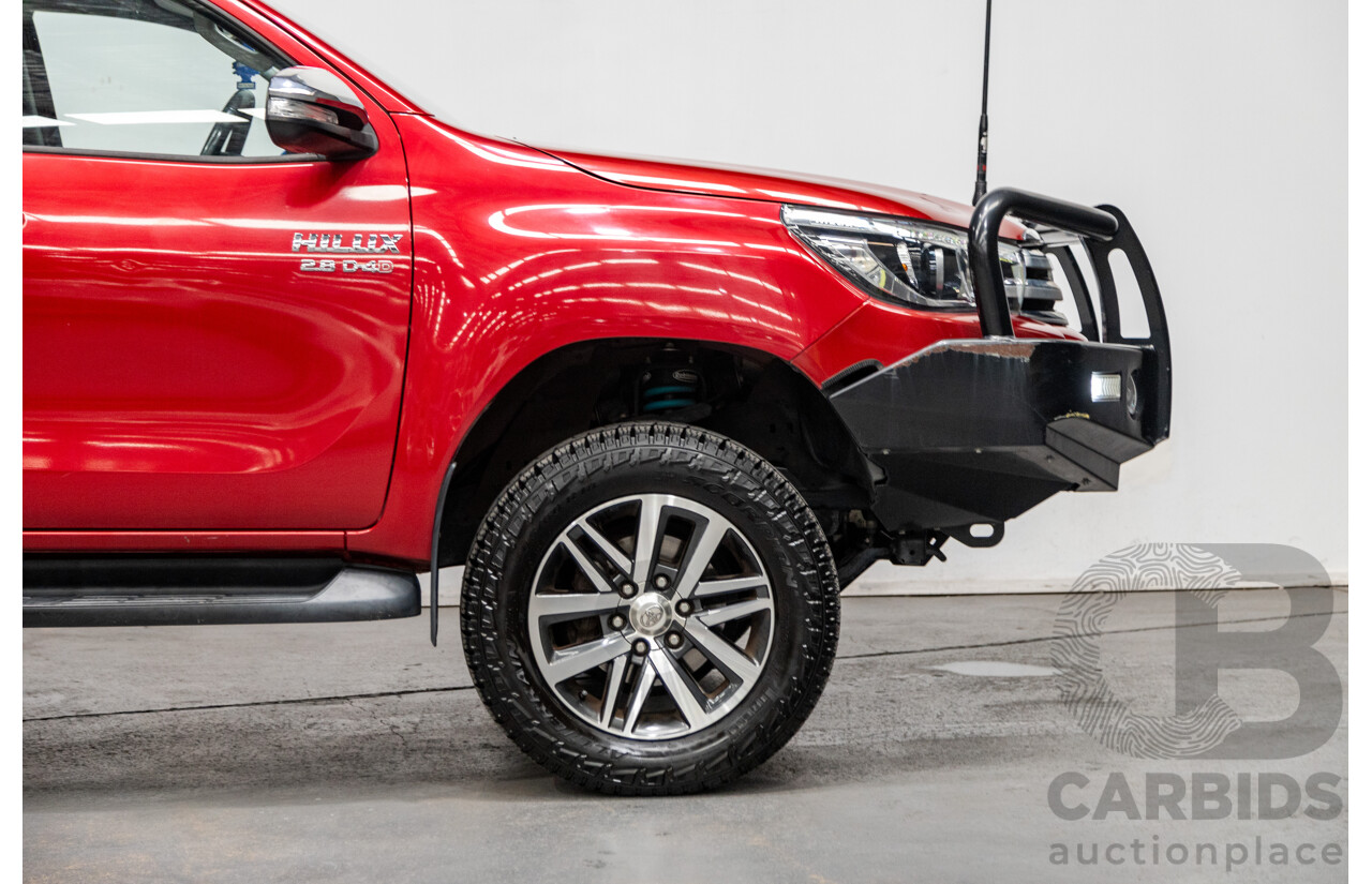 3/2016 Toyota Hilux SR5 (4x4) N80 GUN126R 4d Dual Cab Utility Olympia Red Metallic Turbo Diesel 2.8L