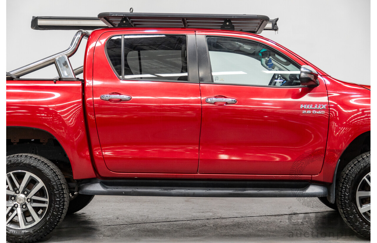 3/2016 Toyota Hilux SR5 (4x4) N80 GUN126R 4d Dual Cab Utility Olympia Red Metallic Turbo Diesel 2.8L