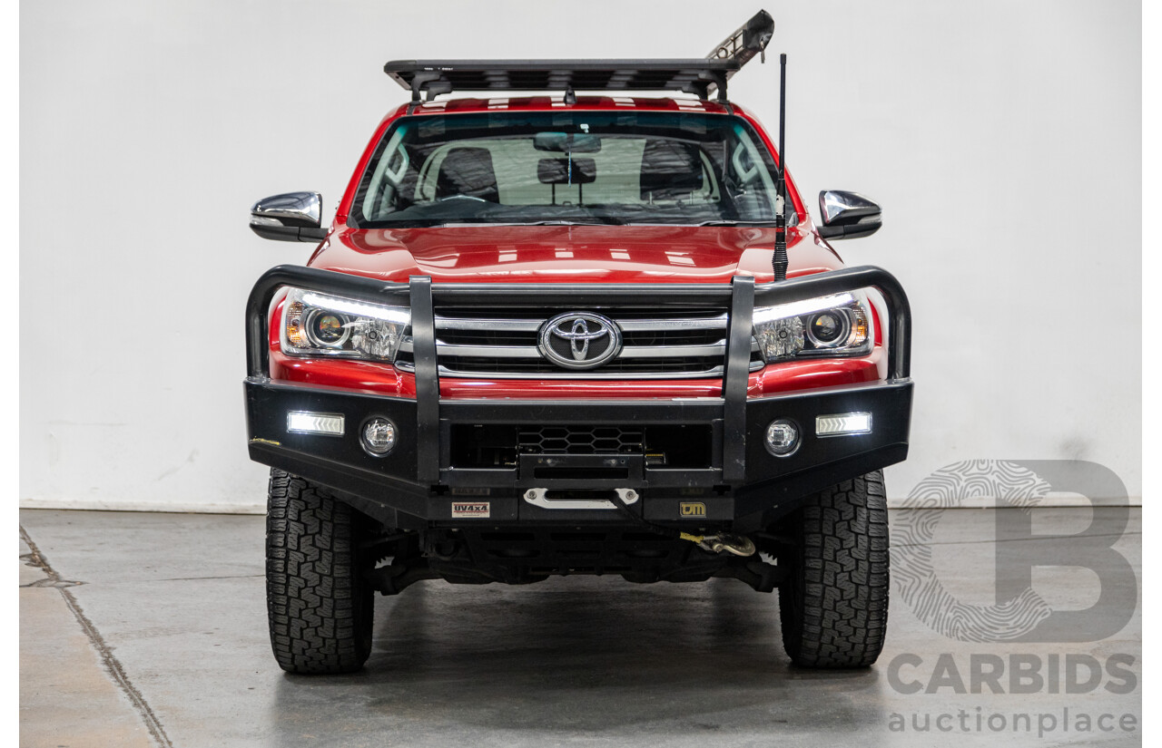 3/2016 Toyota Hilux SR5 (4x4) N80 GUN126R 4d Dual Cab Utility Olympia Red Metallic Turbo Diesel 2.8L