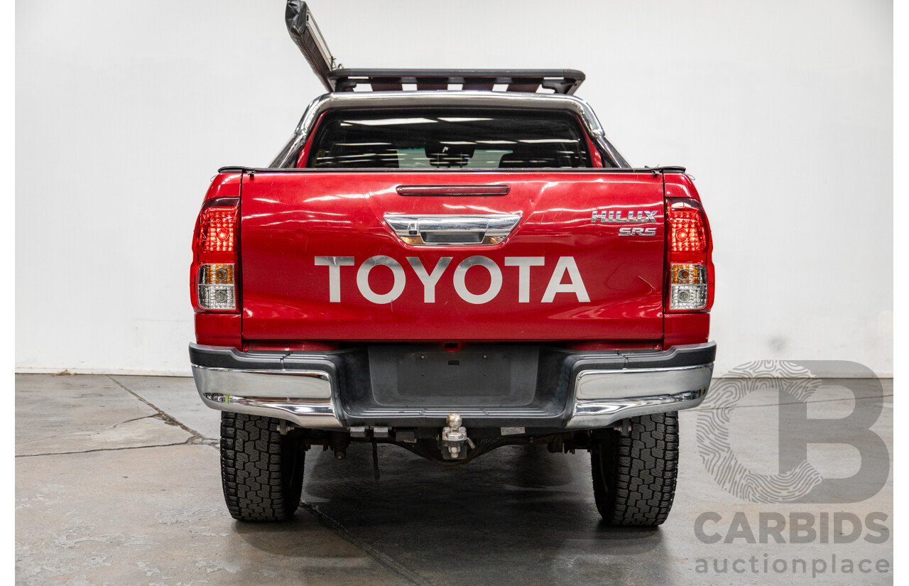 3/2016 Toyota Hilux SR5 (4x4) N80 GUN126R 4d Dual Cab Utility Olympia Red Metallic Turbo Diesel 2.8L