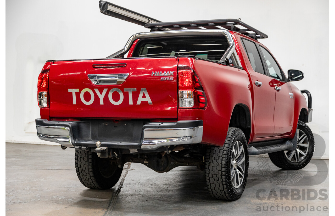 3/2016 Toyota Hilux SR5 (4x4) N80 GUN126R 4d Dual Cab Utility Olympia Red Metallic Turbo Diesel 2.8L