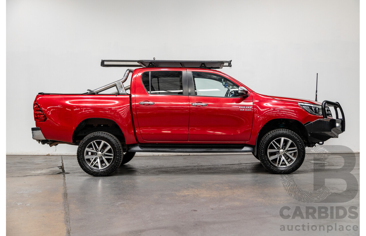 3/2016 Toyota Hilux SR5 (4x4) N80 GUN126R 4d Dual Cab Utility Olympia Red Metallic Turbo Diesel 2.8L