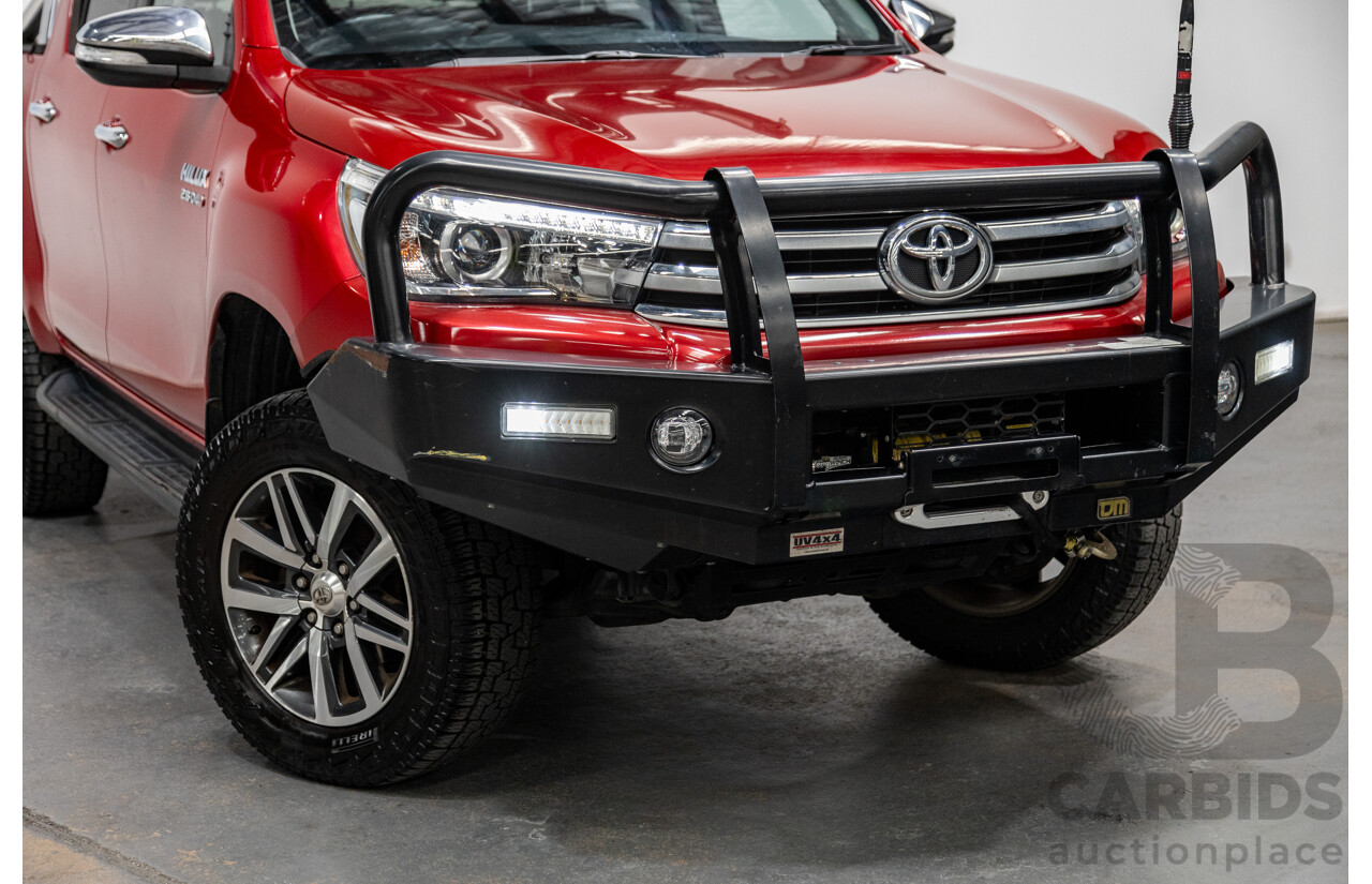 3/2016 Toyota Hilux SR5 (4x4) N80 GUN126R 4d Dual Cab Utility Olympia Red Metallic Turbo Diesel 2.8L