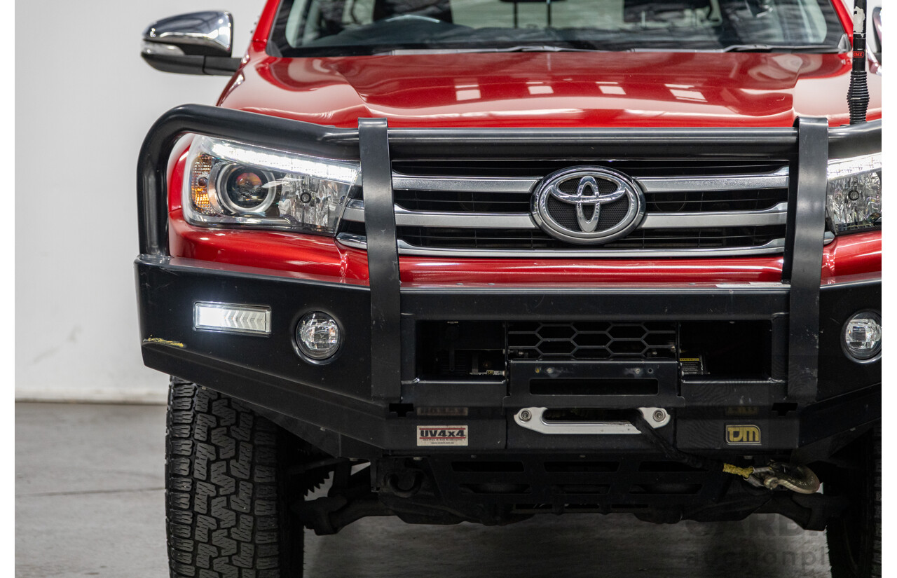 3/2016 Toyota Hilux SR5 (4x4) N80 GUN126R 4d Dual Cab Utility Olympia Red Metallic Turbo Diesel 2.8L