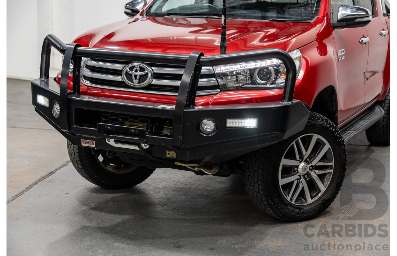 3/2016 Toyota Hilux SR5 (4x4) N80 GUN126R 4d Dual Cab Utility Olympia Red Metallic Turbo Diesel 2.8L