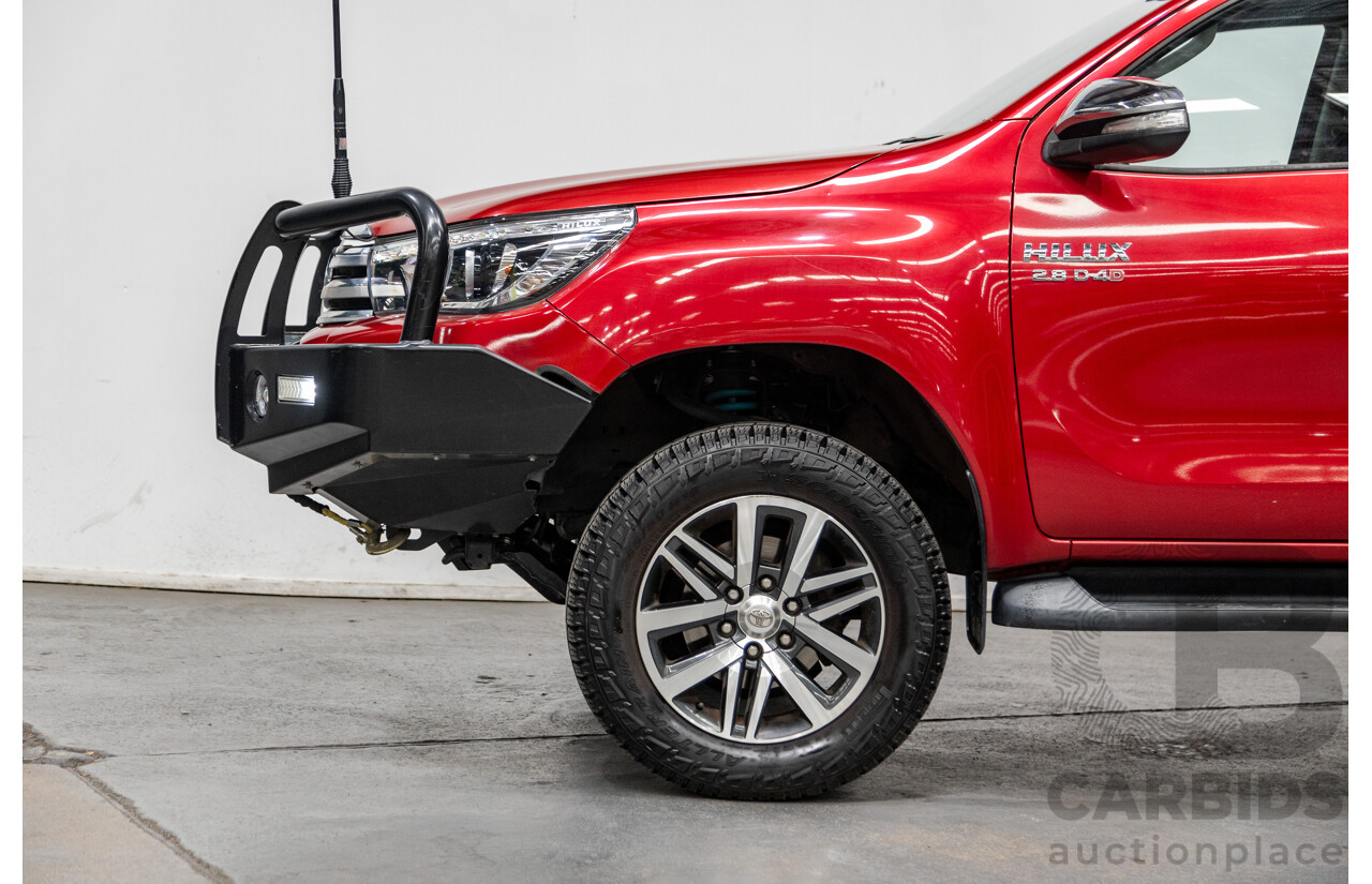 3/2016 Toyota Hilux SR5 (4x4) N80 GUN126R 4d Dual Cab Utility Olympia Red Metallic Turbo Diesel 2.8L