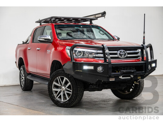 3/2016 Toyota Hilux SR5 (4x4) N80 GUN126R 4d Dual Cab Utility Olympia Red Metallic Turbo Diesel 2.8L