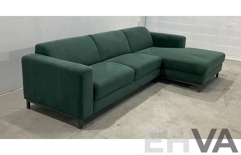 Lennon 3 Seater Chaise Lounge - Eucalyptus