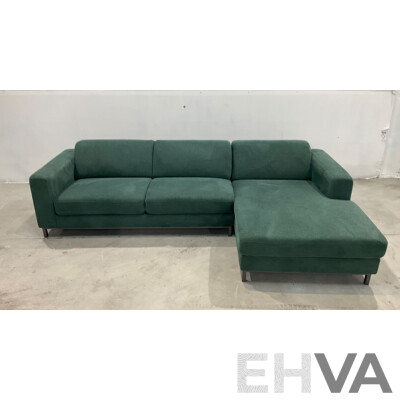 Lennon 3 Seater Chaise Lounge - Eucalyptus