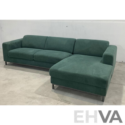 Lennon 3 Seater Chaise Lounge - Eucalyptus