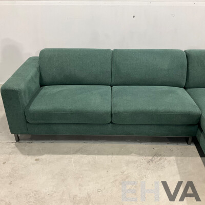 Lennon 3 Seater Chaise Lounge - Eucalyptus