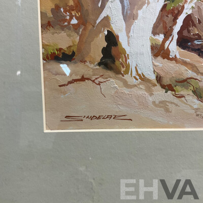 JEAN SINDELAR 'Ormiston Gorge N.T', gouache on board (57 x 48cm)