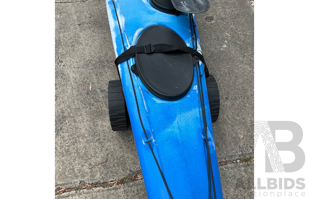 AUSTRALIS CANOES Salamander Sea Kayak with 1x Paddle and 1x Kayak Trolley - ORP $2,190