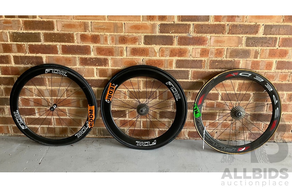 FOIL Bike Wheels & FULCRUM AC3 Bike Wheel - Lot of 3