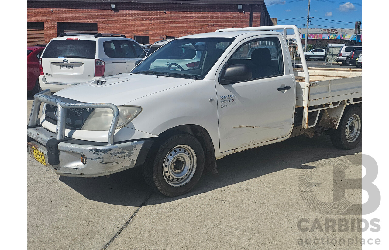 10/2009 Toyota Hilux SR KUN16R 08 UPGRADE C/Chas White 3.0L