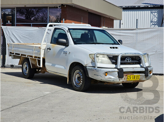 10/2009 Toyota Hilux SR KUN16R 08 UPGRADE C/Chas White 3.0L