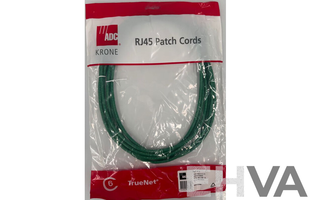 Green ADC/Krone (6451 5 992 - 20) 2.1 Metre RJ-45 Ethernet Cable - Brand New - Lot of 22