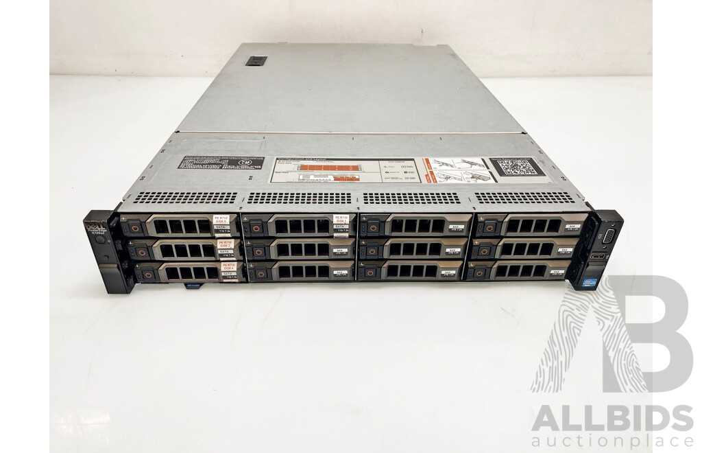 Dell PowerEdge R720xd Dual Intel Xeon (E5-2690 V2) 3.00GHz-3.60GHz 10-Core CPU 2RU Server W/ 36TB Storage & 96GB DDR3