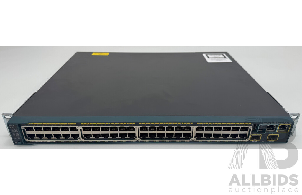 Cisco (WS-C2960S-48FPD-L) Catalyst 2960-S Series PoE+ 10G 48-Port Gigabit Ethernet Switch