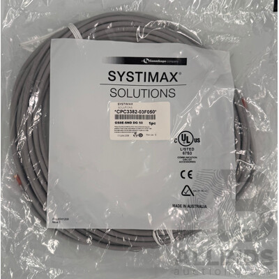 Grey Systimax (CPC3382) 15.24 Metre RJ-45 Ethernet Cable - Brand New - Lot of 20