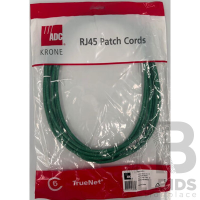 Green ADC/Krone (6451 5 992 - 20) 2.1 Metre RJ-45 Ethernet Cable - Brand New - Lot of 22