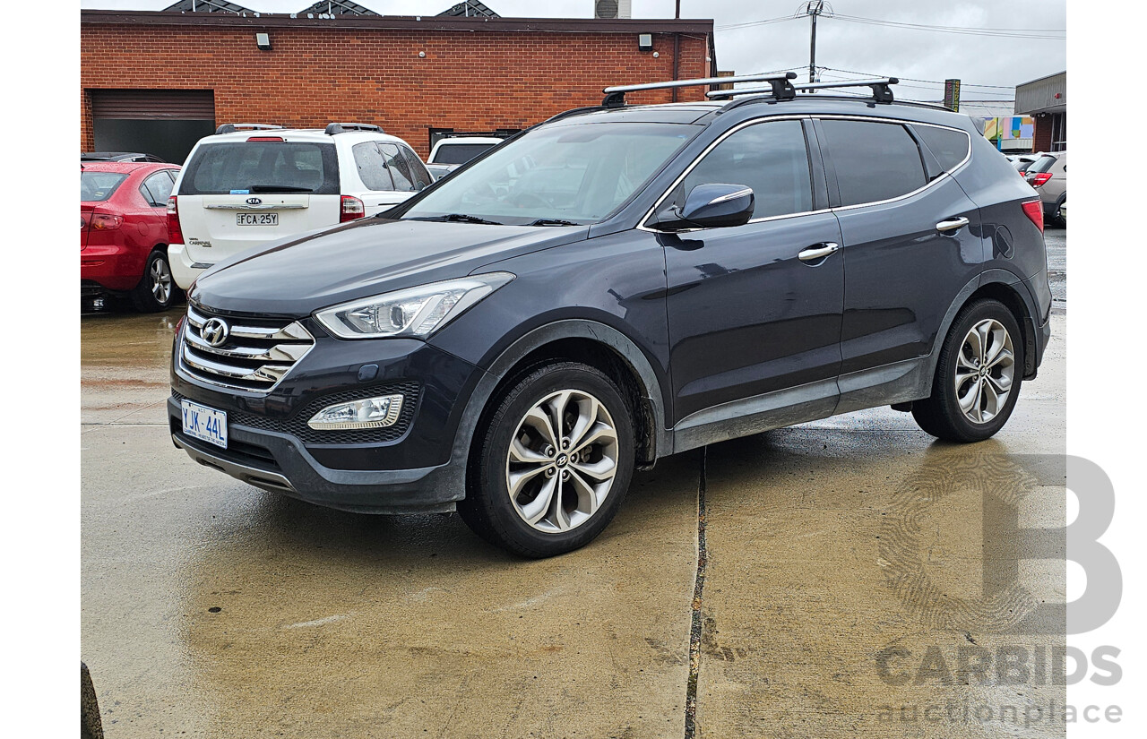 4/2013 Hyundai Santa Fe Highlander CRDi (4x4) DM 4d Wagon Blue 2.2L