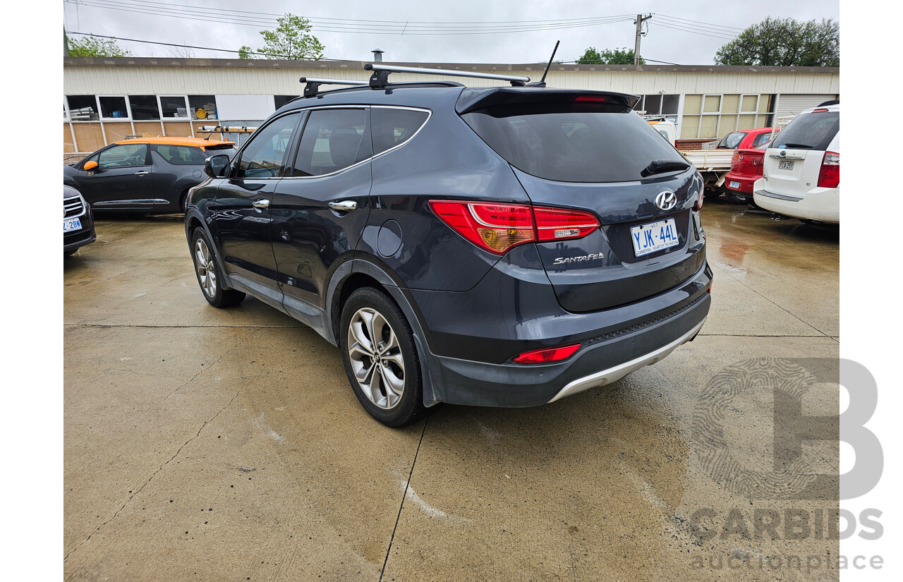 4/2013 Hyundai Santa Fe Highlander CRDi (4x4) DM 4d Wagon Blue 2.2L