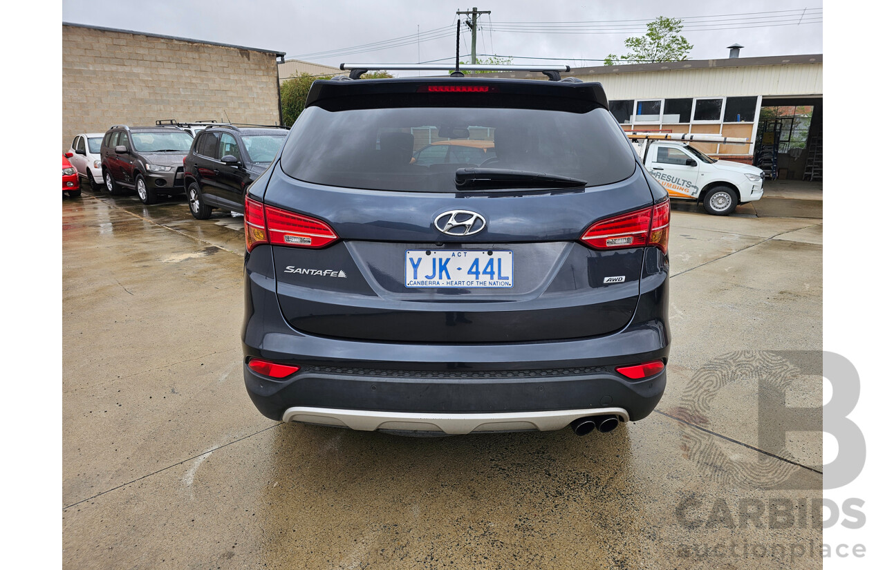 4/2013 Hyundai Santa Fe Highlander CRDi (4x4) DM 4d Wagon Blue 2.2L