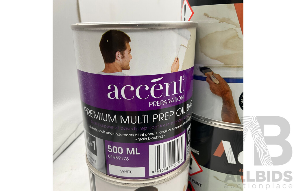 ACCENT Assorted of Multi Prep Water Based/Oil Based - 500ml/1L - Lot of 8