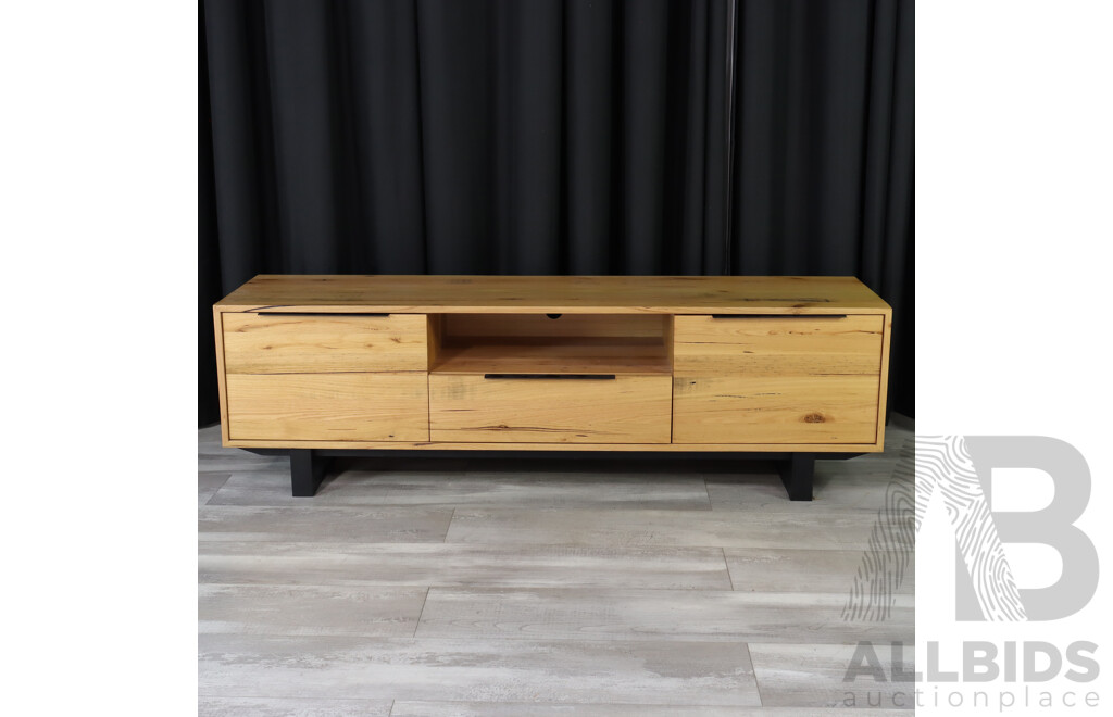 Modern Entertainment Unit with Nude Finish