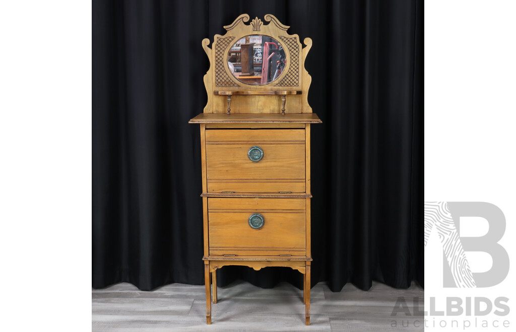 Late Edwardian Mirrored Back Parlour Cabinet