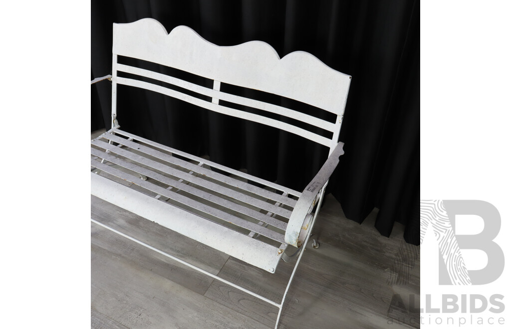 Folding Metal Garden Bench