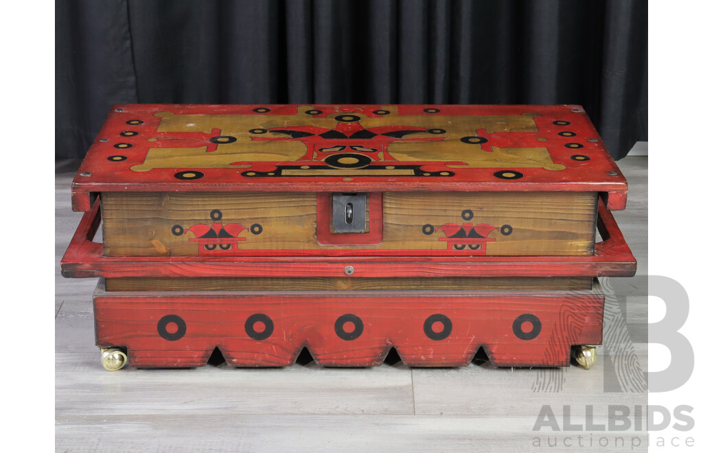 Decorative Painted Toy Box