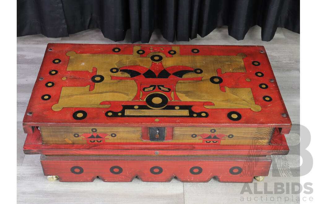 Decorative Painted Toy Box