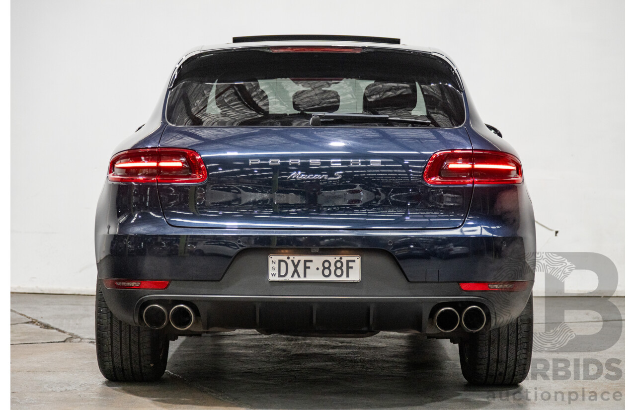 6/2018 Porsche Macan S (AWD) MY18 4d Wagon Night Blue Metallic Twin Turbo V6 3.0L