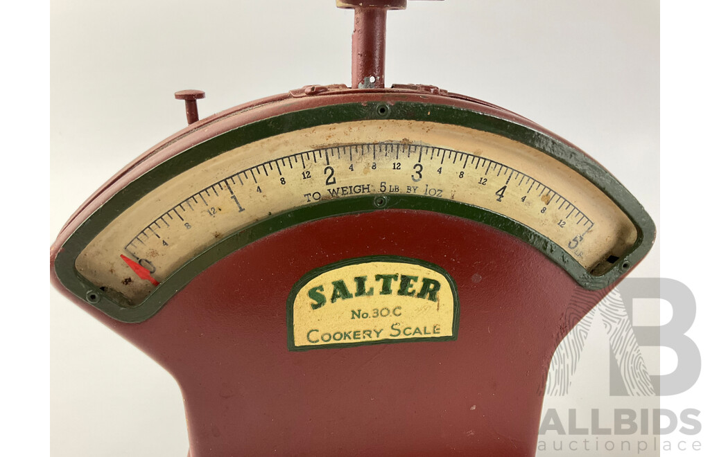 Vintage Salter Number 30C Cookery Scales and Pershinware 720 Scales, Made in Australia