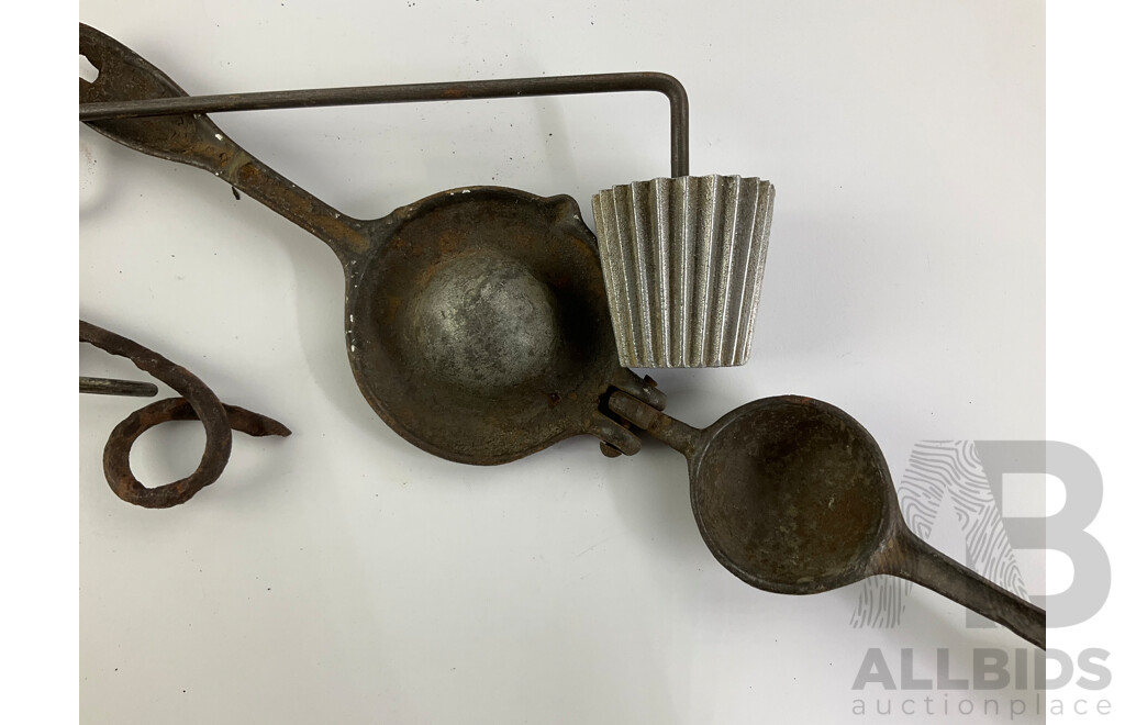 Vintage Kitchen Grinders Including Hanging Scales, Citrus Juice Press and More