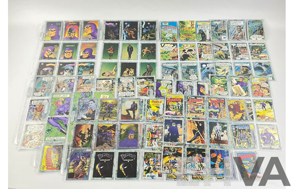 The Phantom 1994 Dynamic Marketing Classic Cards, Complete Set with Rare Lee Falk Birthday G0 Card