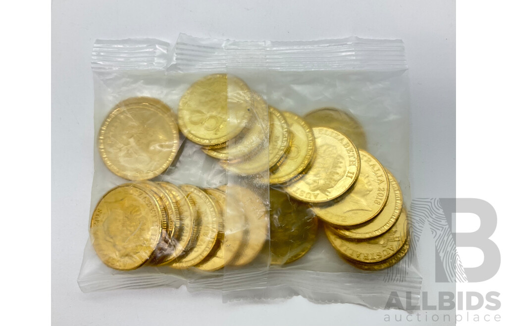 Australian 2018 UNC One Dollar Coins, 100 Years of ANZAC in Sealed Bag (20)