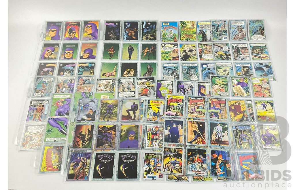 The Phantom 1994 Dynamic Marketing Classic Cards, Complete Set with Rare Lee Falk Birthday G0 Card