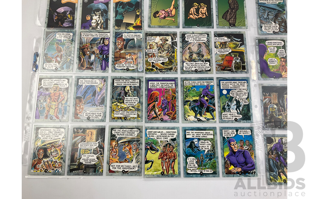 The Phantom 1994 Dynamic Marketing Classic Cards, Complete Set with Rare Lee Falk Birthday G0 Card