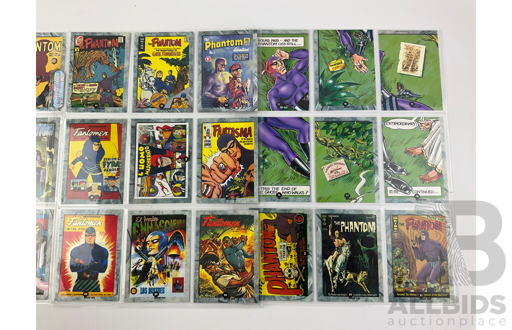 The Phantom 1994 Dynamic Marketing Classic Cards, Complete Set with Rare Lee Falk Birthday G0 Card