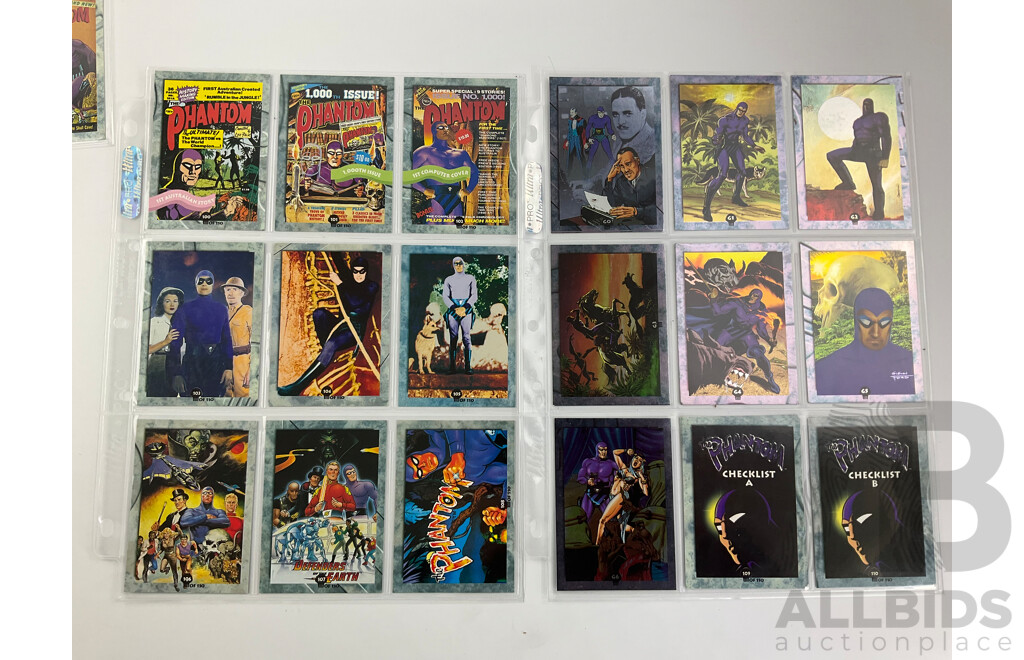 The Phantom 1994 Dynamic Marketing Classic Cards, Complete Set with Rare Lee Falk Birthday G0 Card