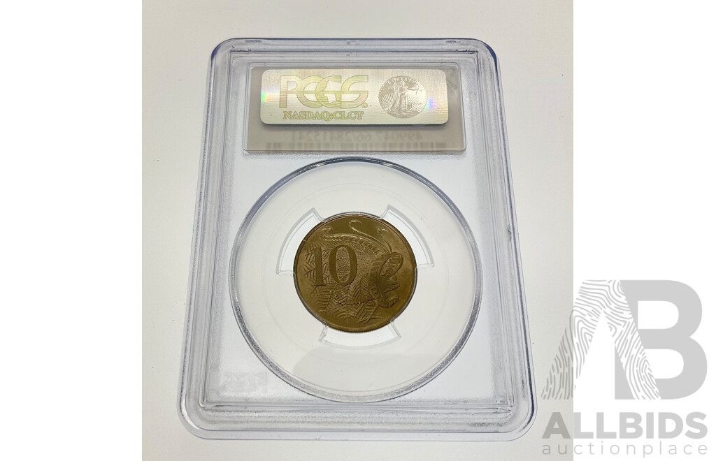 Australian 1978 Ten Cent Coin, QE2 PCGS MS66