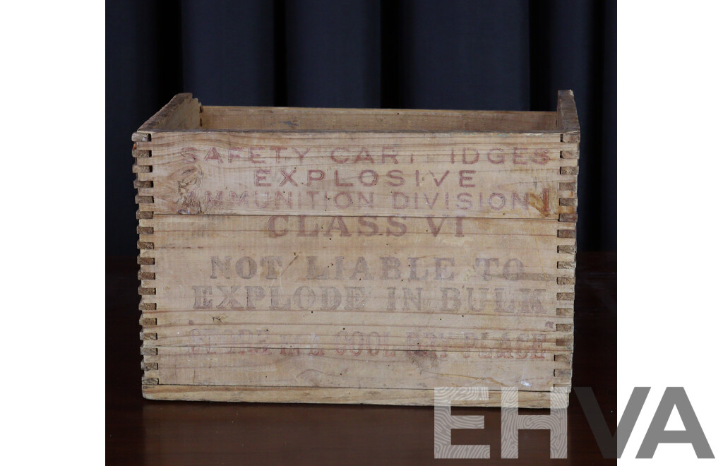 Vintage Timber Explosives Storage Box