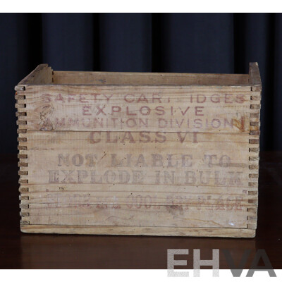 Vintage Timber Explosives Storage Box