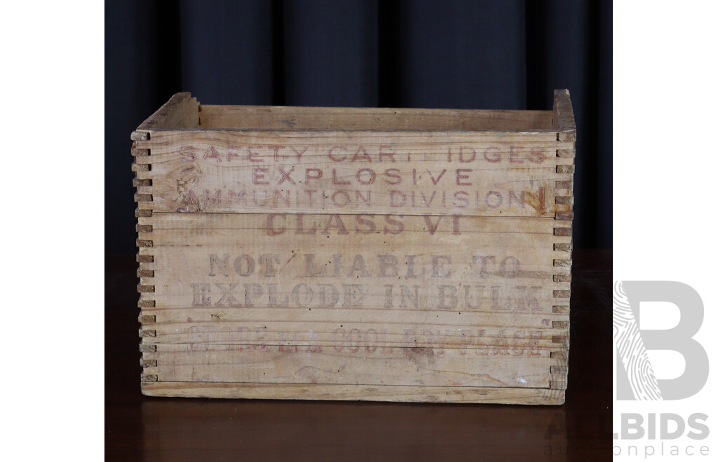 Vintage Timber Explosives Storage Box