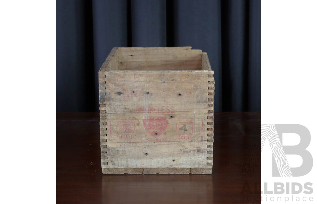 Vintage Timber Explosives Storage Box